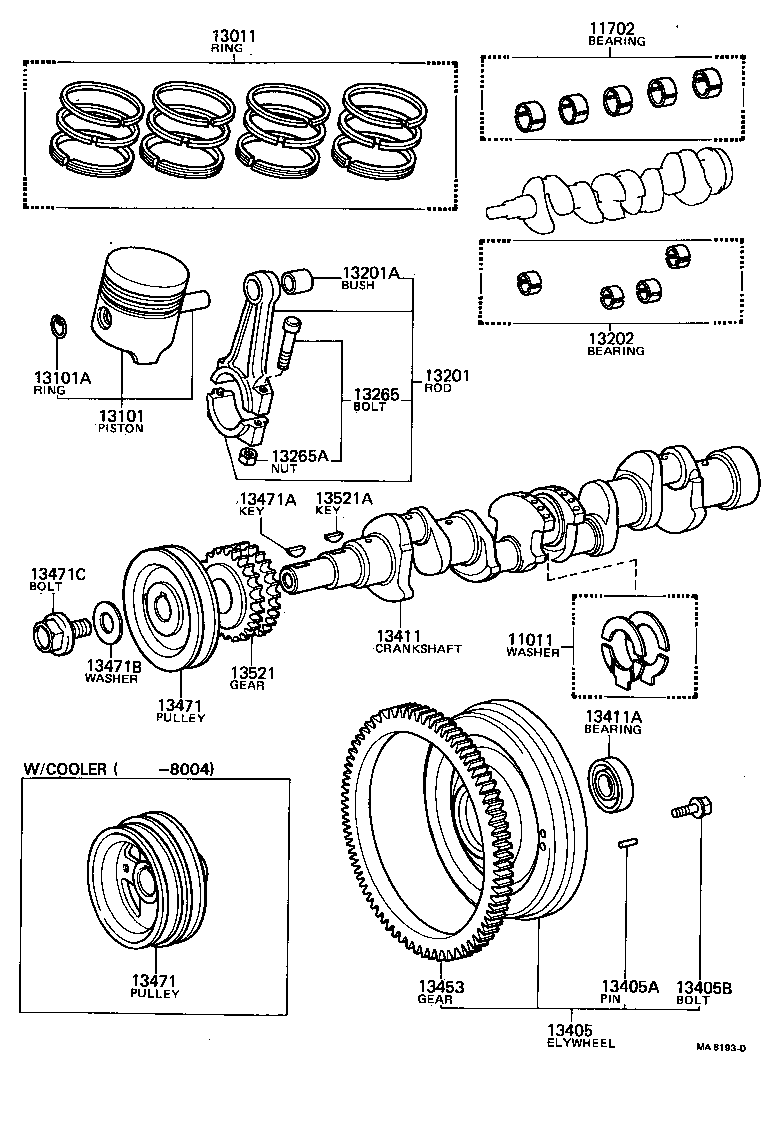 11702-25013 BEARING SET, CRANKSHAFT product image
