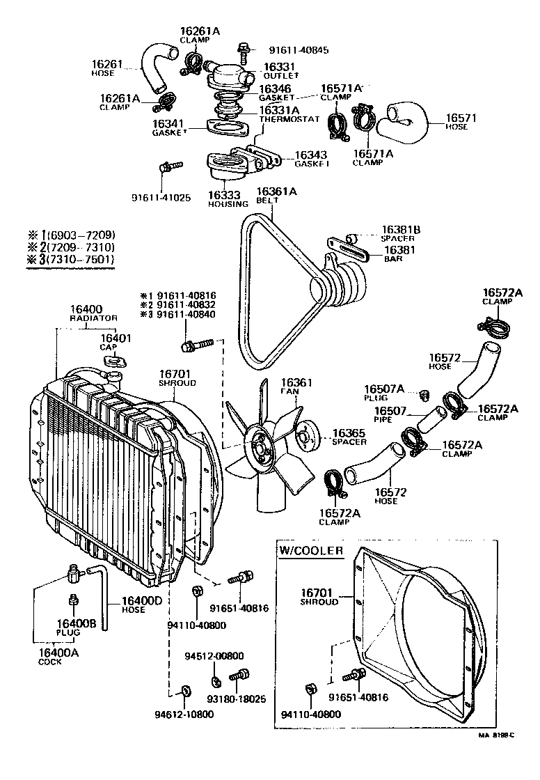 16331-61010 HOUSING, WATER OUTLET product image