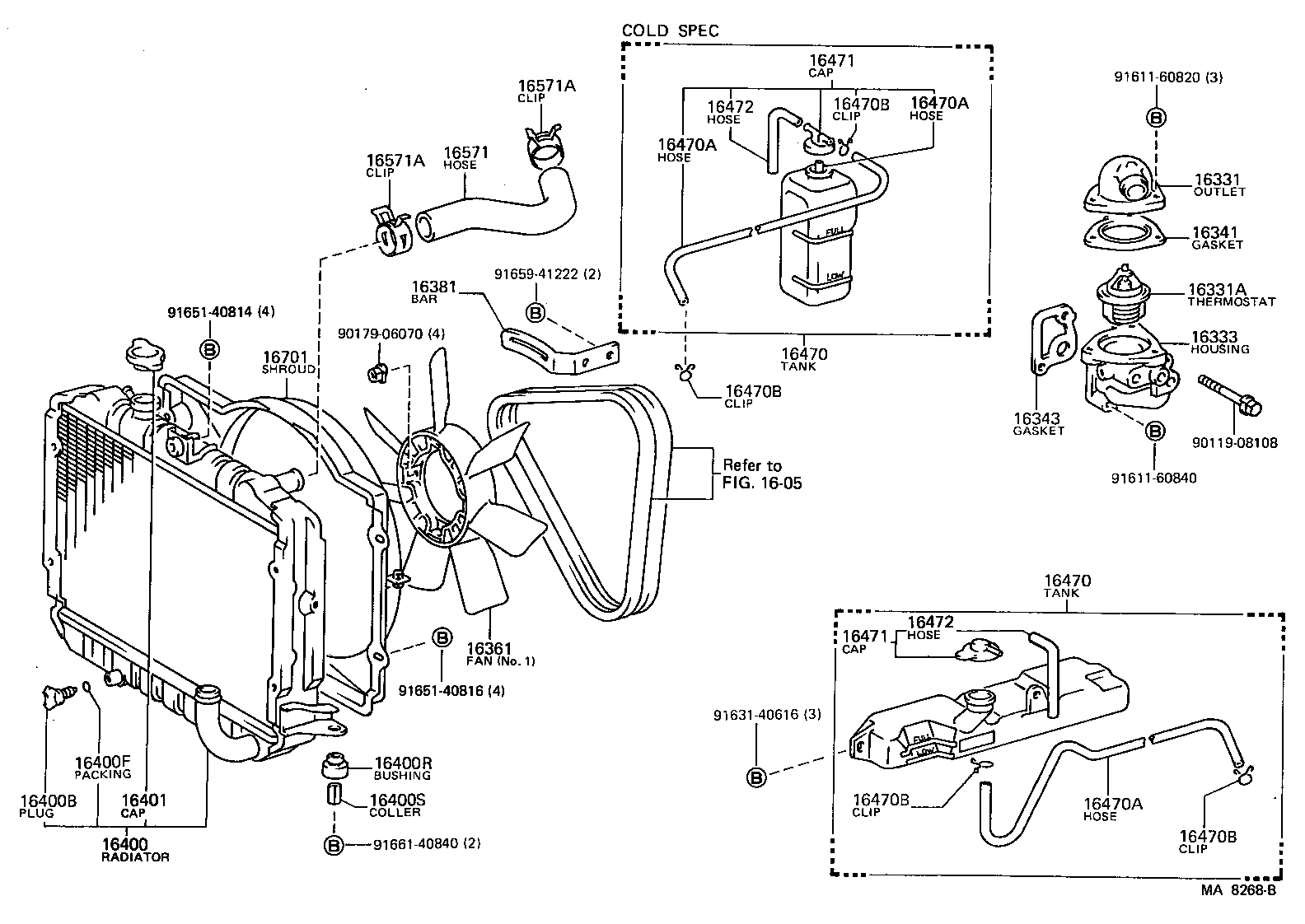16027-54020 PIPE SUB-ASSY, TURBO WATER, NO.1 product image