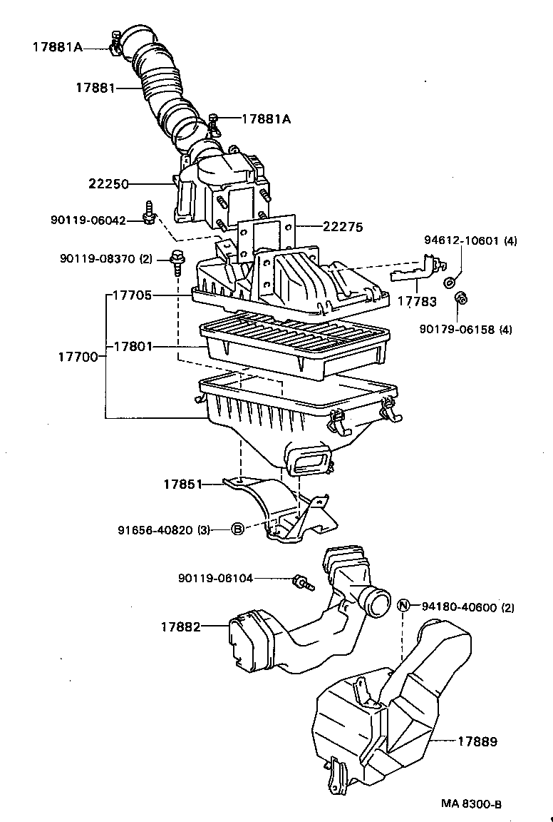 17705-16130 CAP SUB-ASSY, AIR CLEANER product image