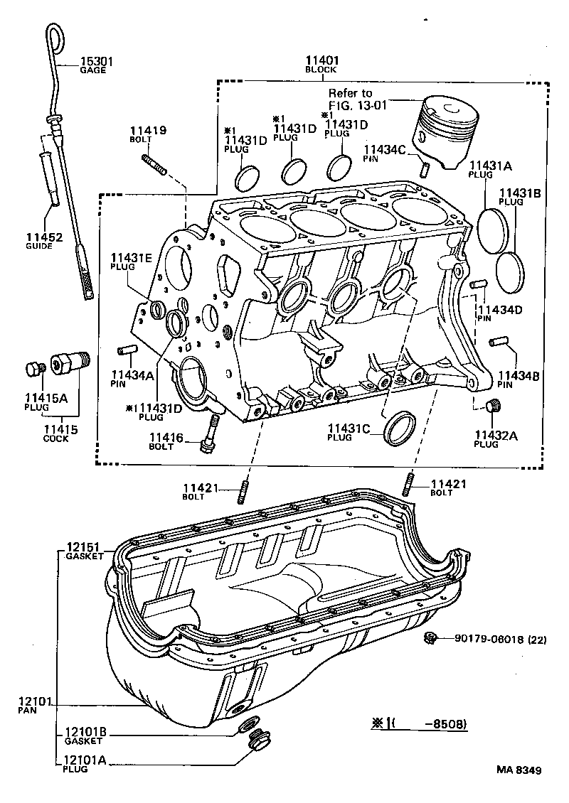 11401-29295 BLOCK SUB-ASSY, CYLINDER product image