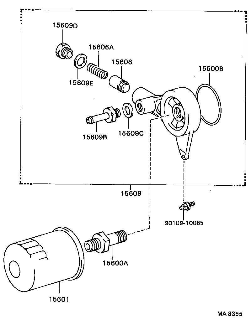 15670-88361 BRACKET SUB-ASSY, OIL FILTER product image