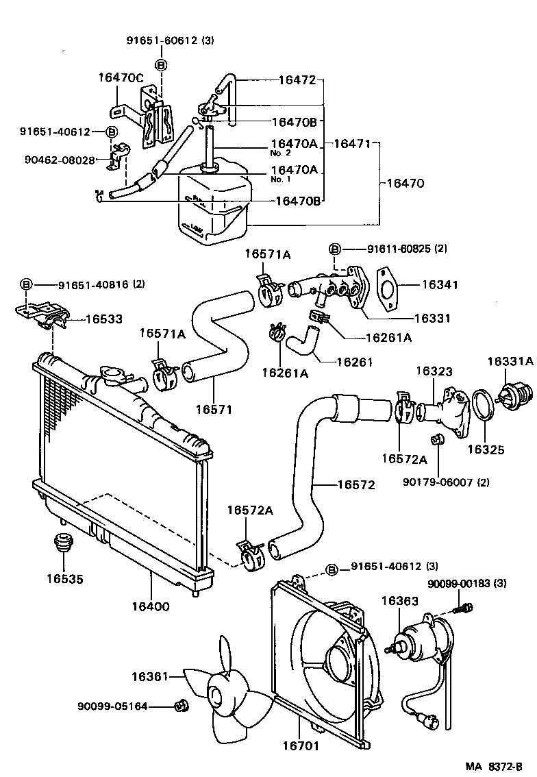 16268-74010 PIPE, WATER BY-PASS, NO.1 product image