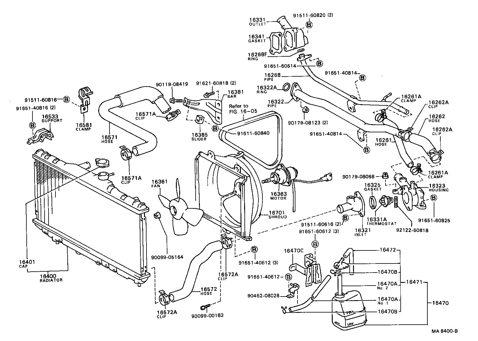 16400-74090 RADIATOR ASSY product image