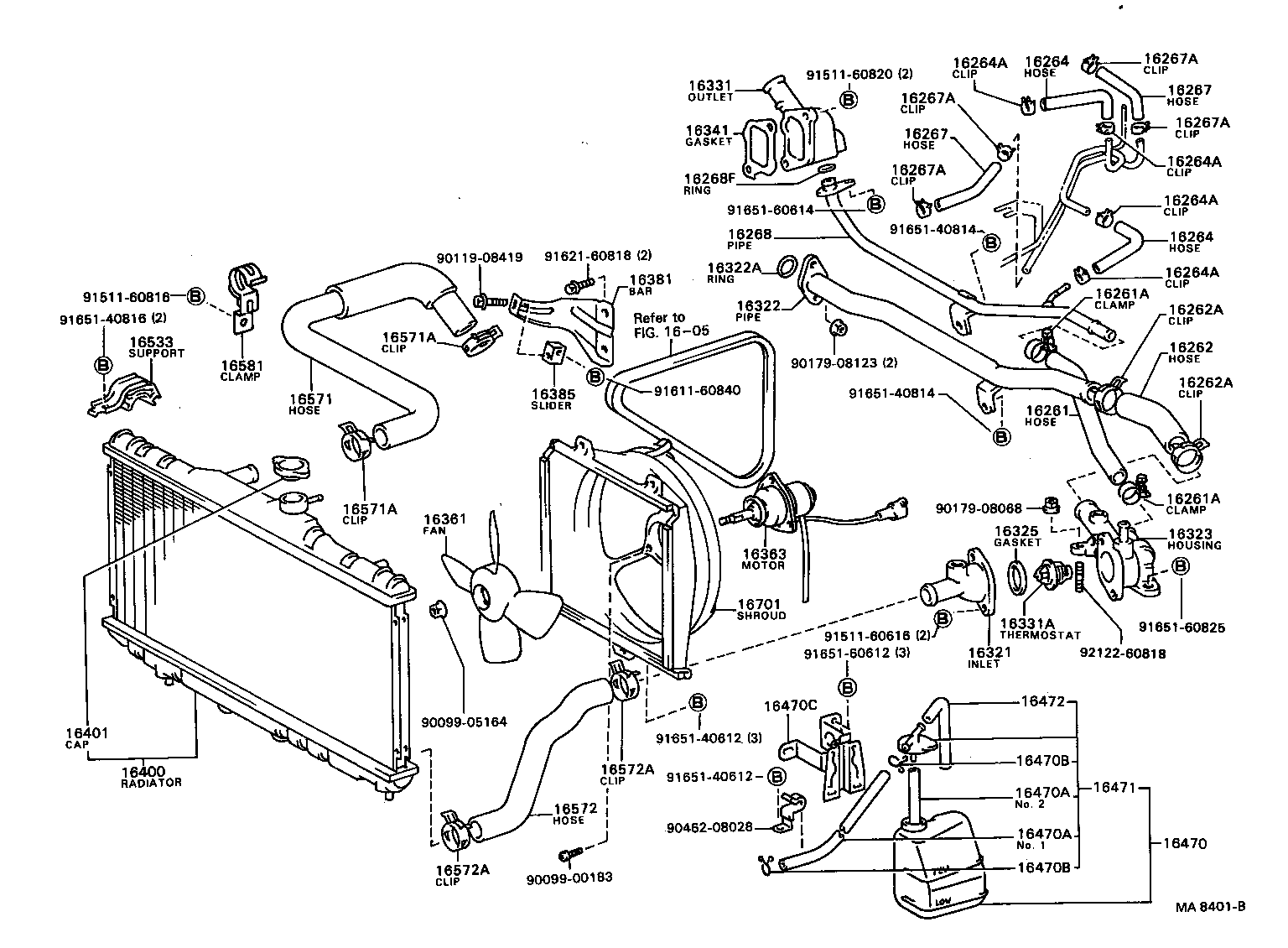 16571-16060 HOSE, RADIATOR, INLET product image