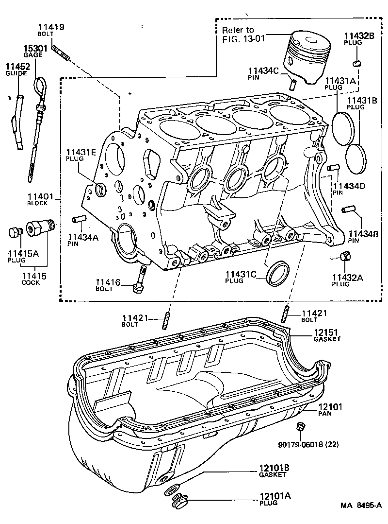 90341-18018 PLUG, W/HEAD STRAIGHT SCREW, NO.1(FOR CYLINDER BLOCK) product image