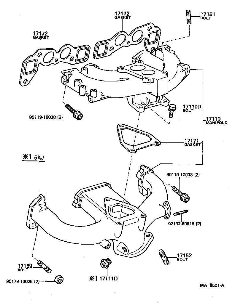 17101-64090 MANIFOLD, INTAKE product image