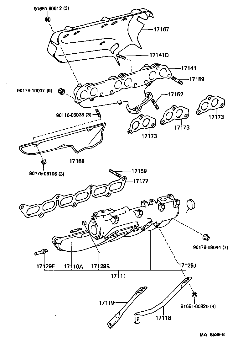 17101-70030 MANIFOLD, INTAKE product image