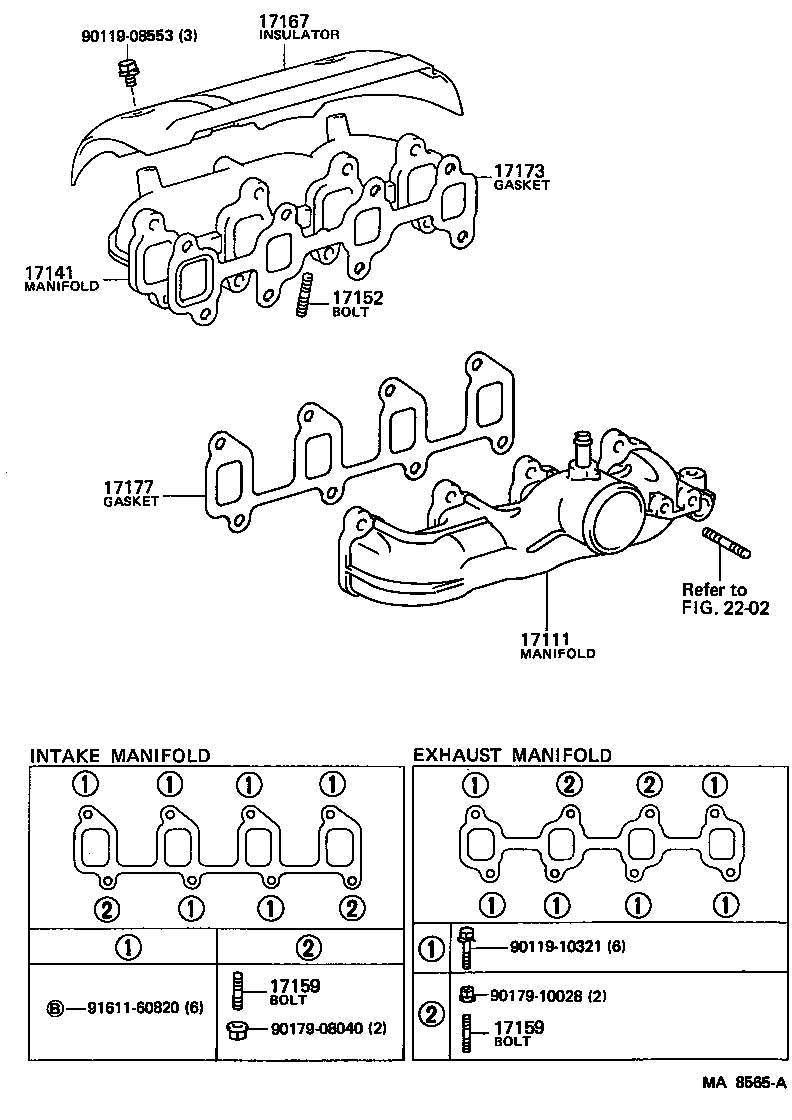 17167-64100 INSULATOR, EXHAUST MANIFOLD HEAT, NO.1 product image