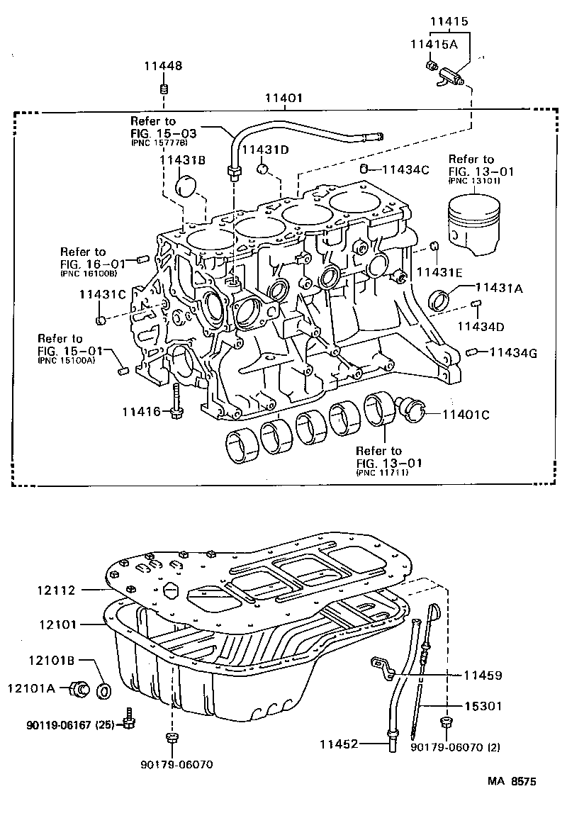 11401-19335 BLOCK SUB-ASSY, CYLINDER product image