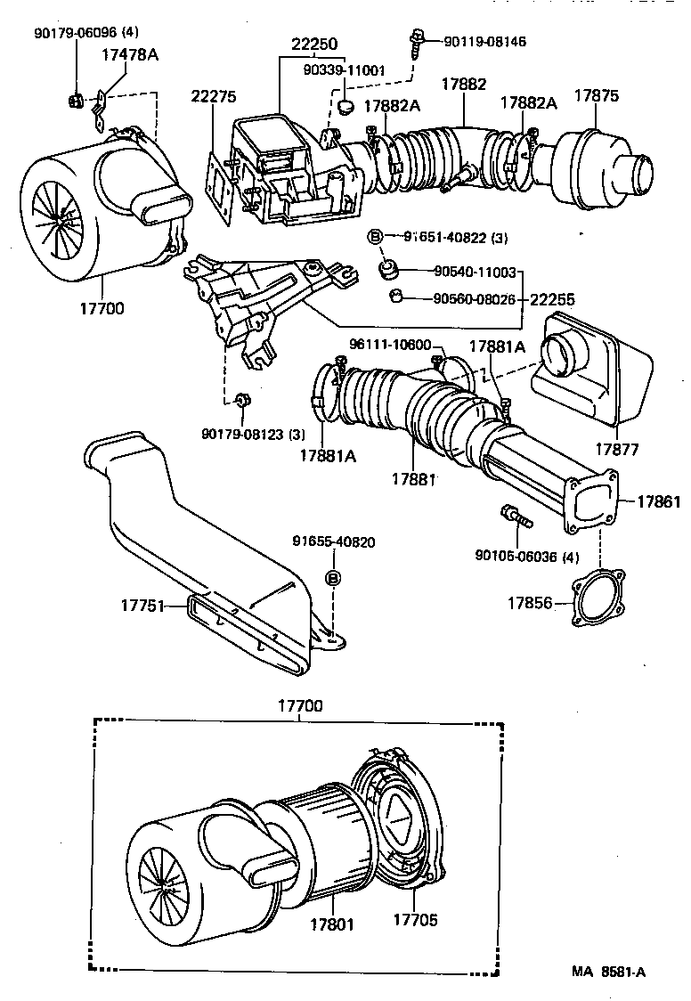 17705-70020 CAP SUB-ASSY, AIR CLEANER product image