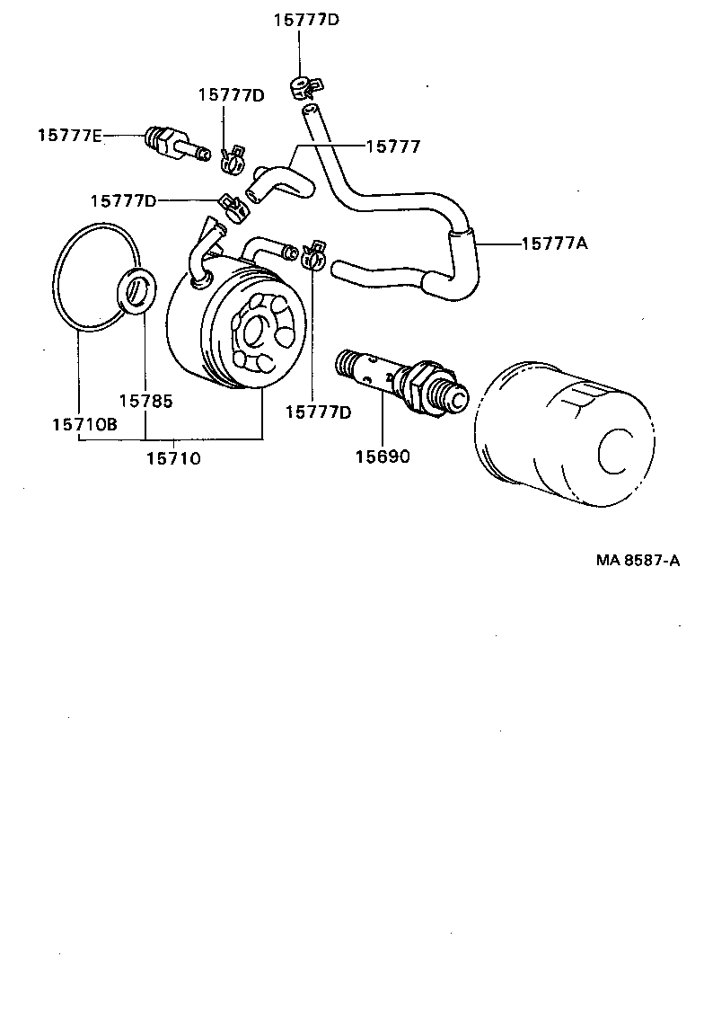 15710-70020 COOLER ASSY, OIL product image