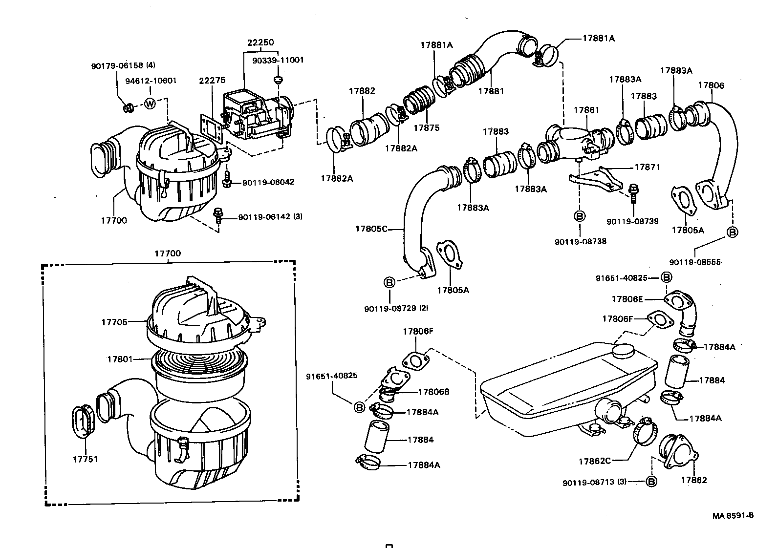 17700-72050 CLEANER ASSY, AIR product image