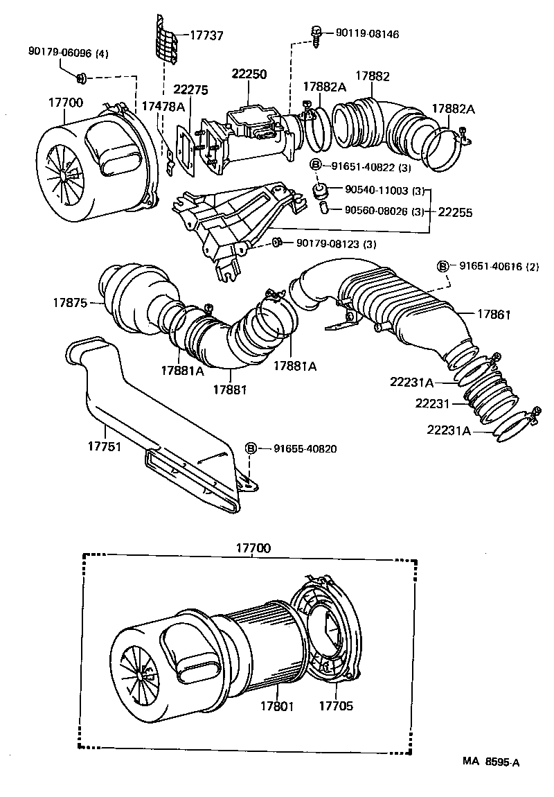 17705-70020 CAP SUB-ASSY, AIR CLEANER product image