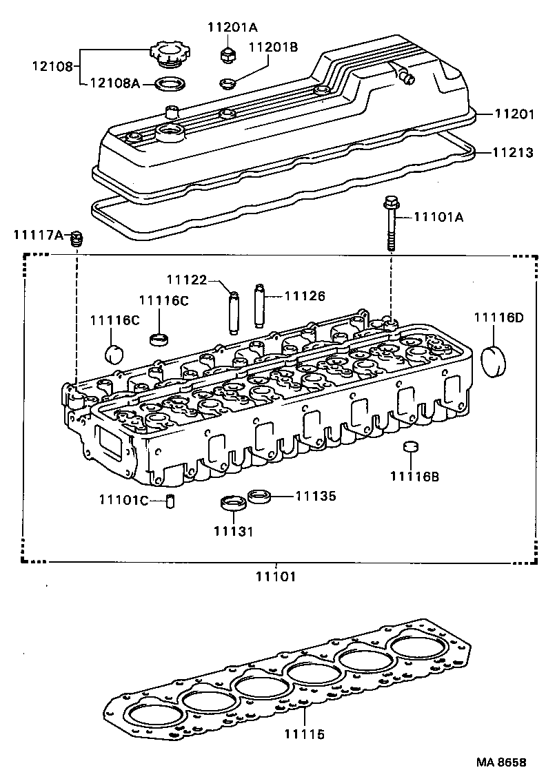 11101-61050 HEAD SUB-ASSY, CYLINDER product image