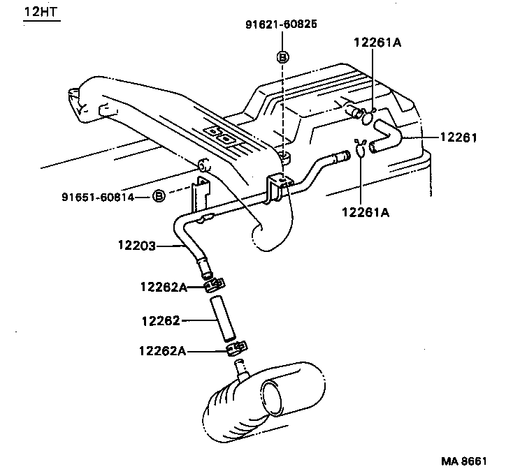 12262-68010 HOSE, VENTILATION, NO.2 product image