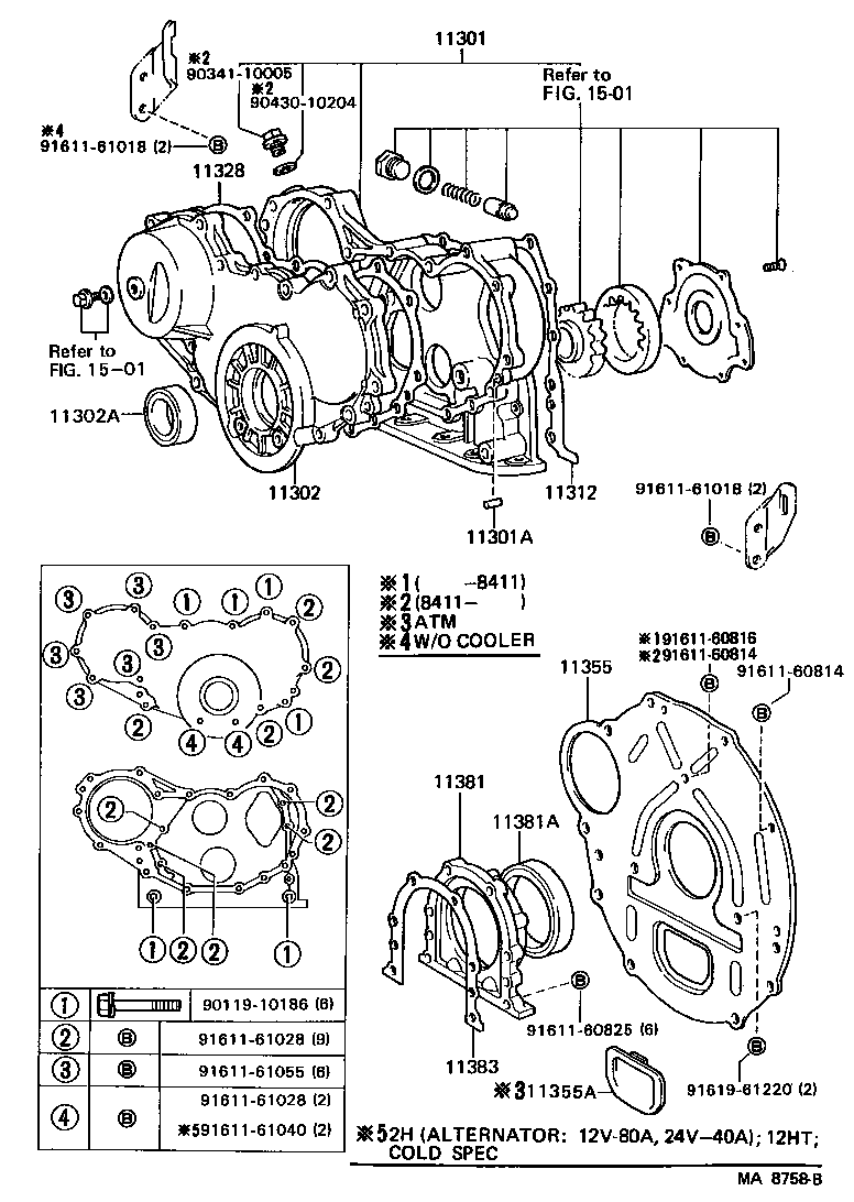 11301-68020 CASE SUB-ASSY, TIMING GEAR product image
