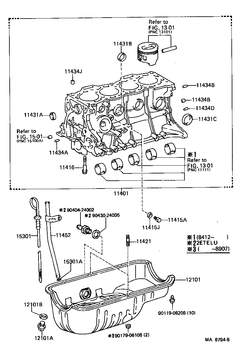 11401-19355 BLOCK SUB-ASSY, CYLINDER product image