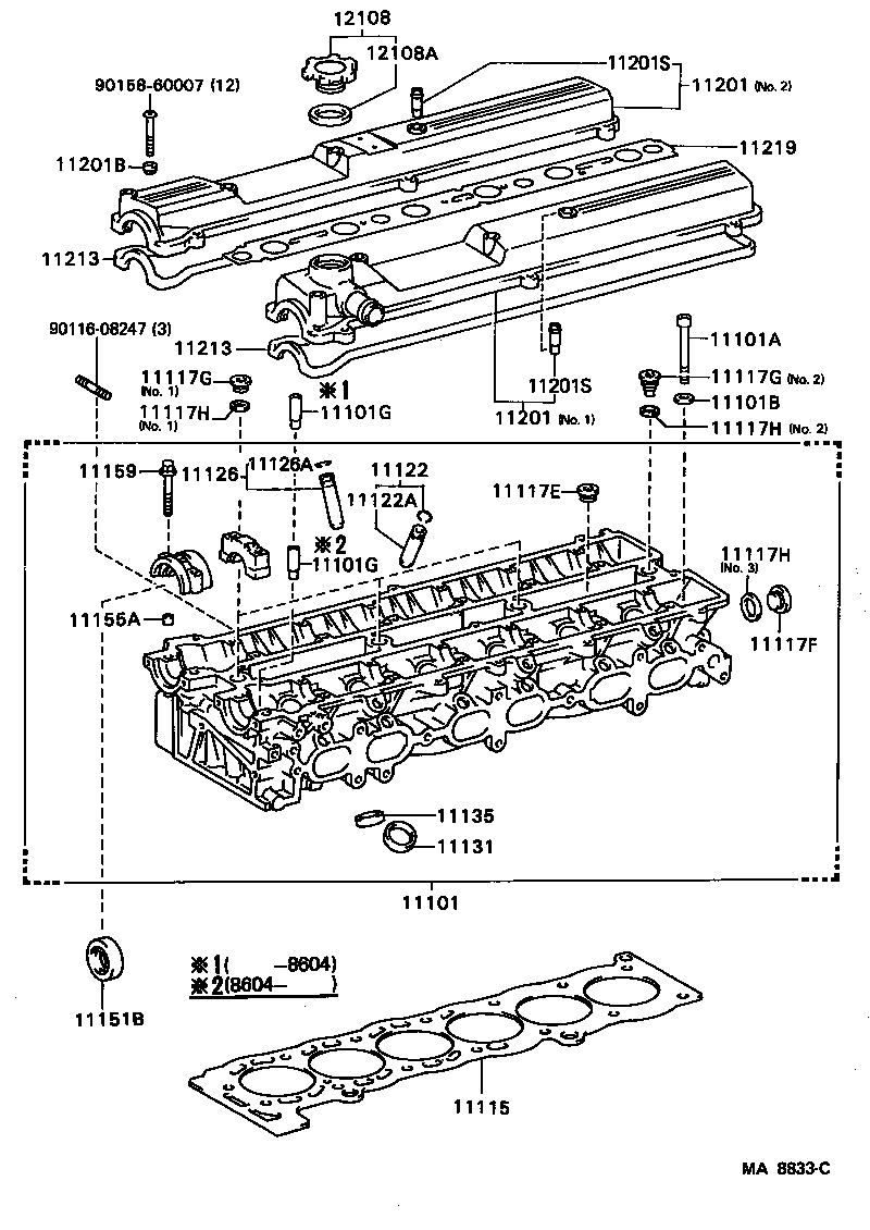 11101-88340 HEAD SUB-ASSY, CYLINDER product image