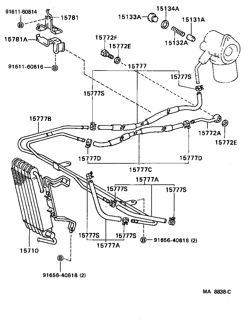 15710-70020 COOLER ASSY, OIL product image