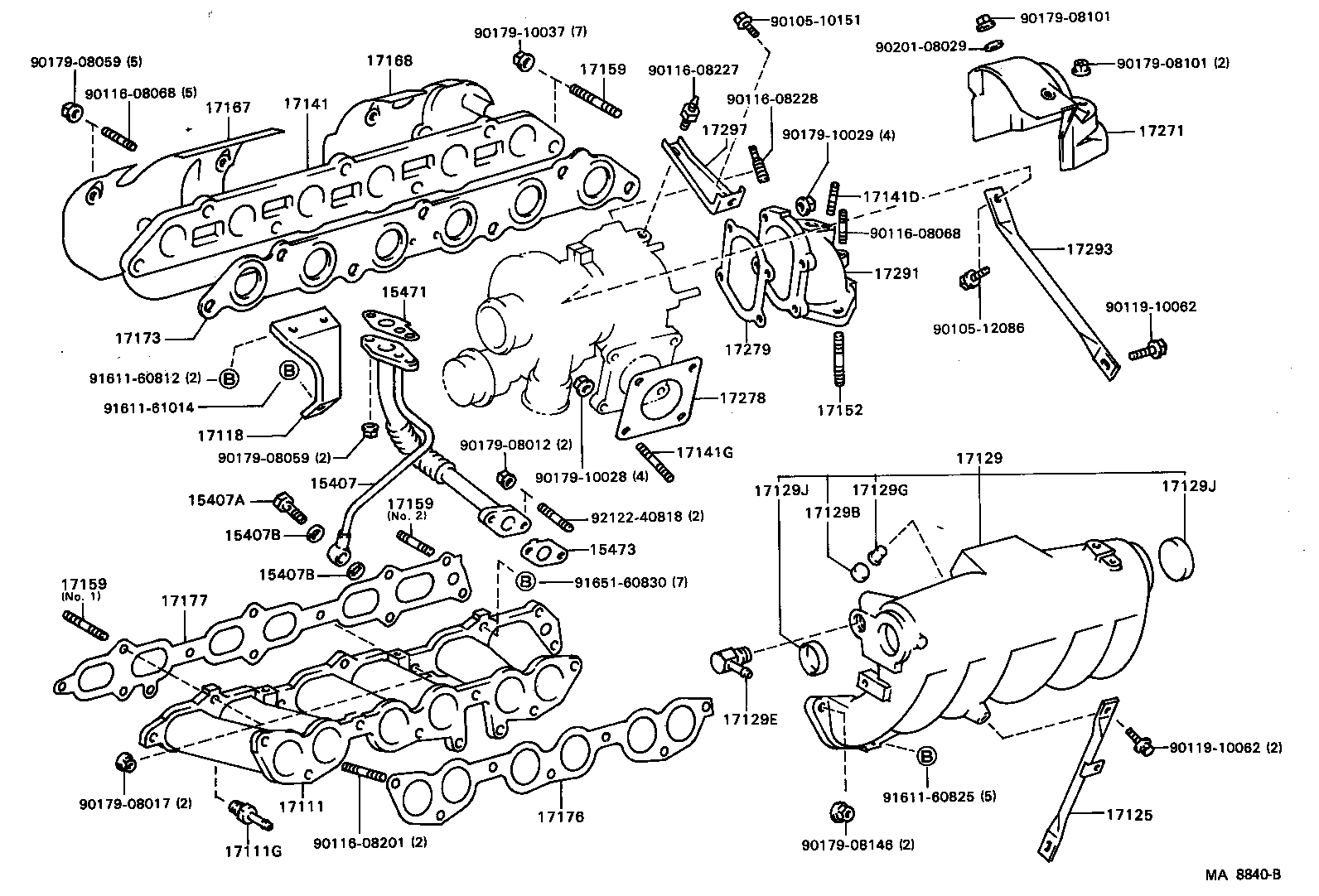 90116-08230 BOLT, STUD(FOR MANIFOLD TO CYLINDER HEAD) product image