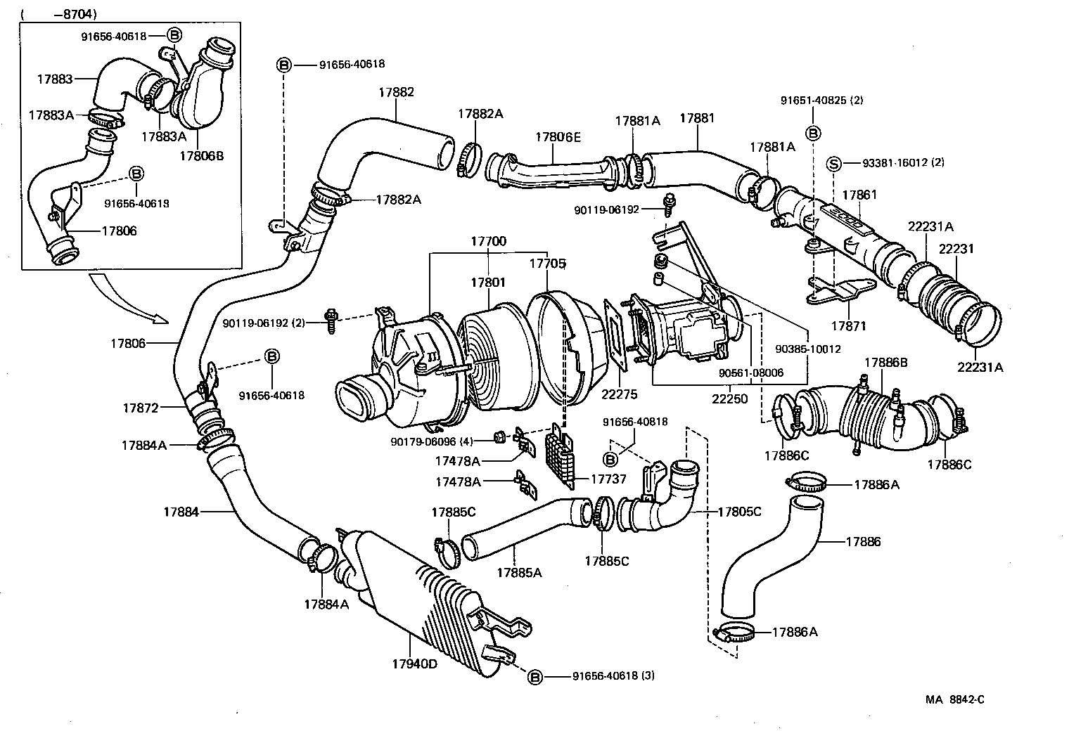 17344-70030 HOSE, AIR, NO.4 product image