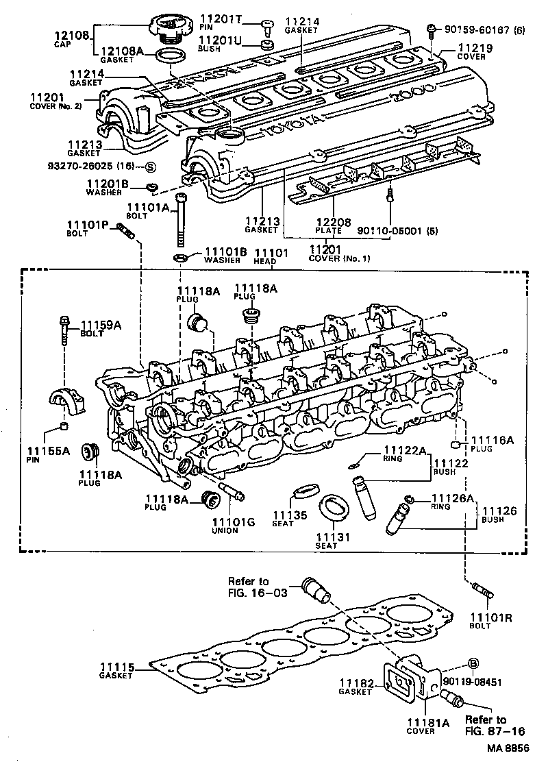 11101-88340 HEAD SUB-ASSY, CYLINDER product image