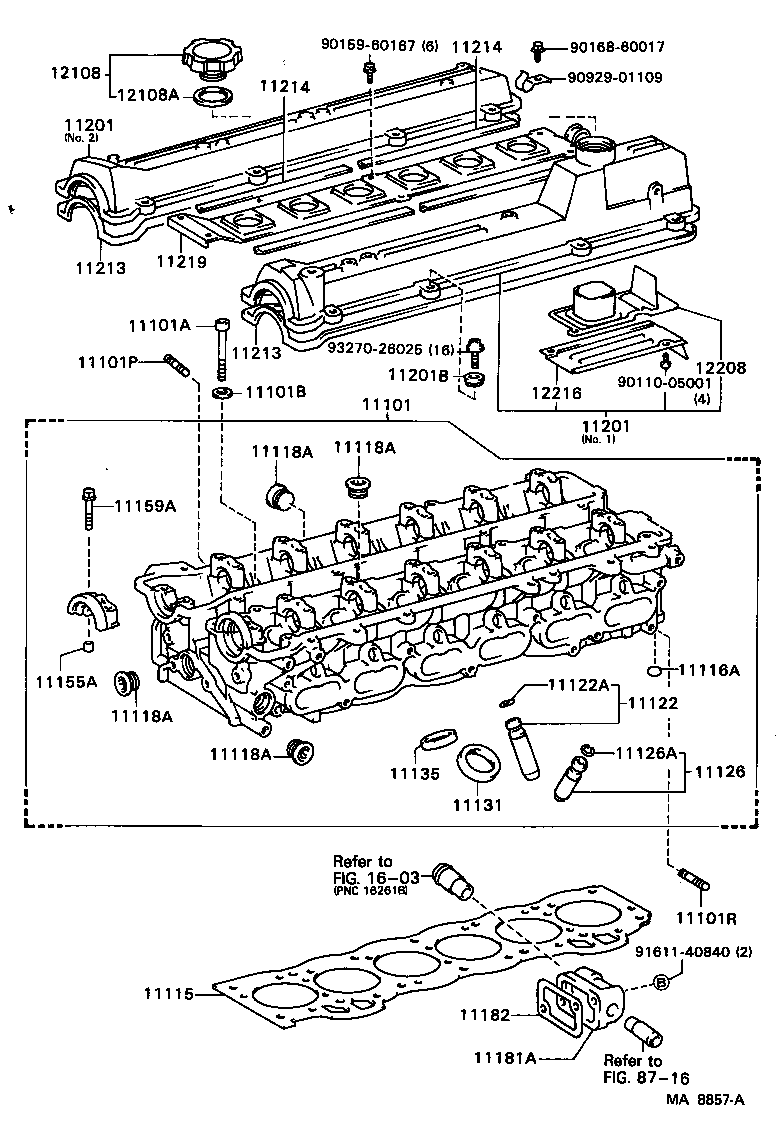 11101-88340 HEAD SUB-ASSY, CYLINDER product image