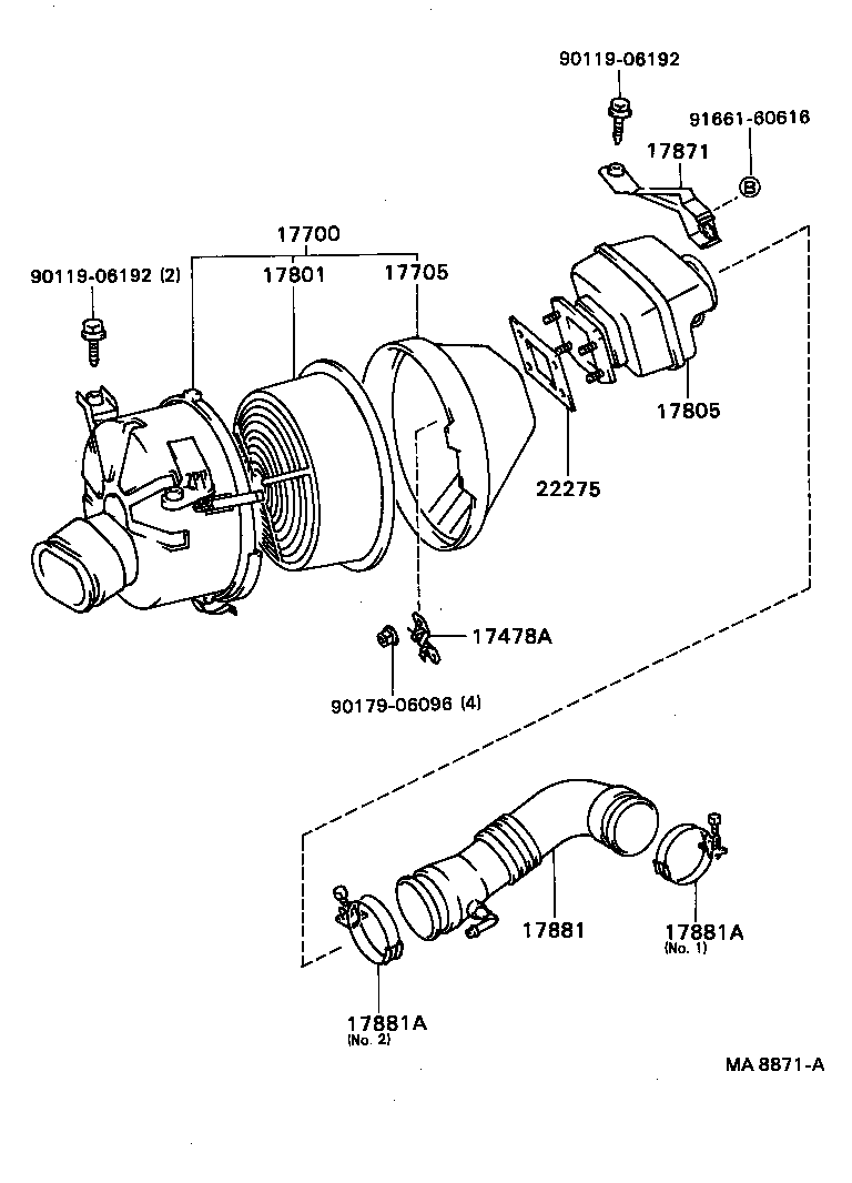 17344-70030 HOSE, AIR, NO.4 product image