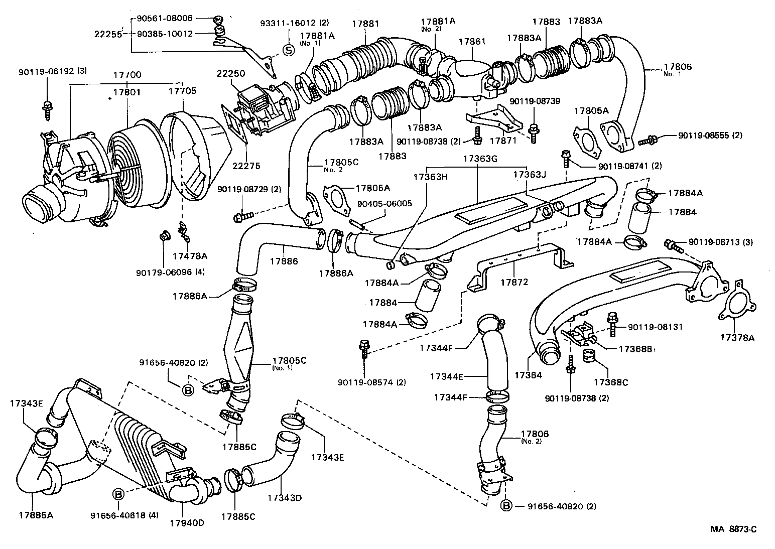 17344-70030 HOSE, AIR, NO.4 product image