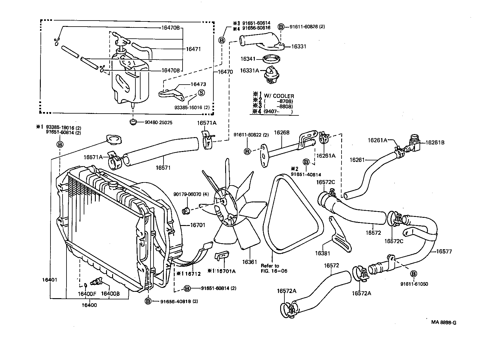 16261-35060 HOSE, WATER BY-PASS product image