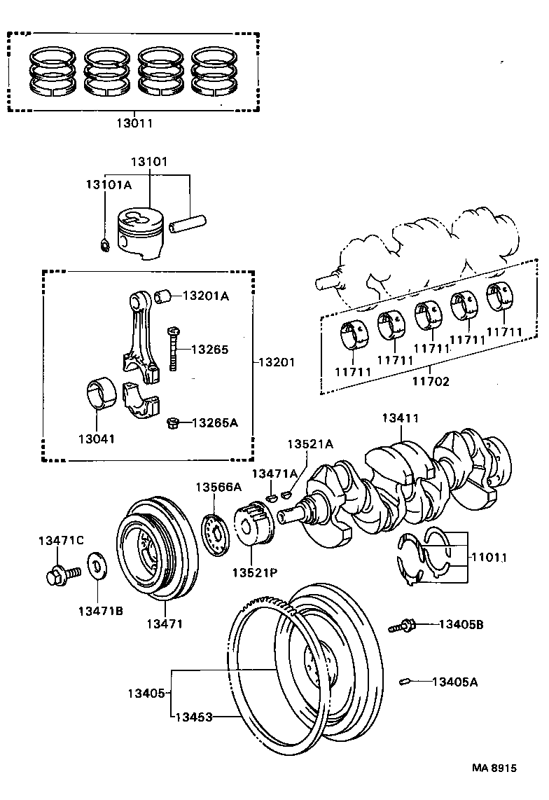 90179-08014 NUT, HEXAGON(FOR CONNECTING ROD BOLT) product image