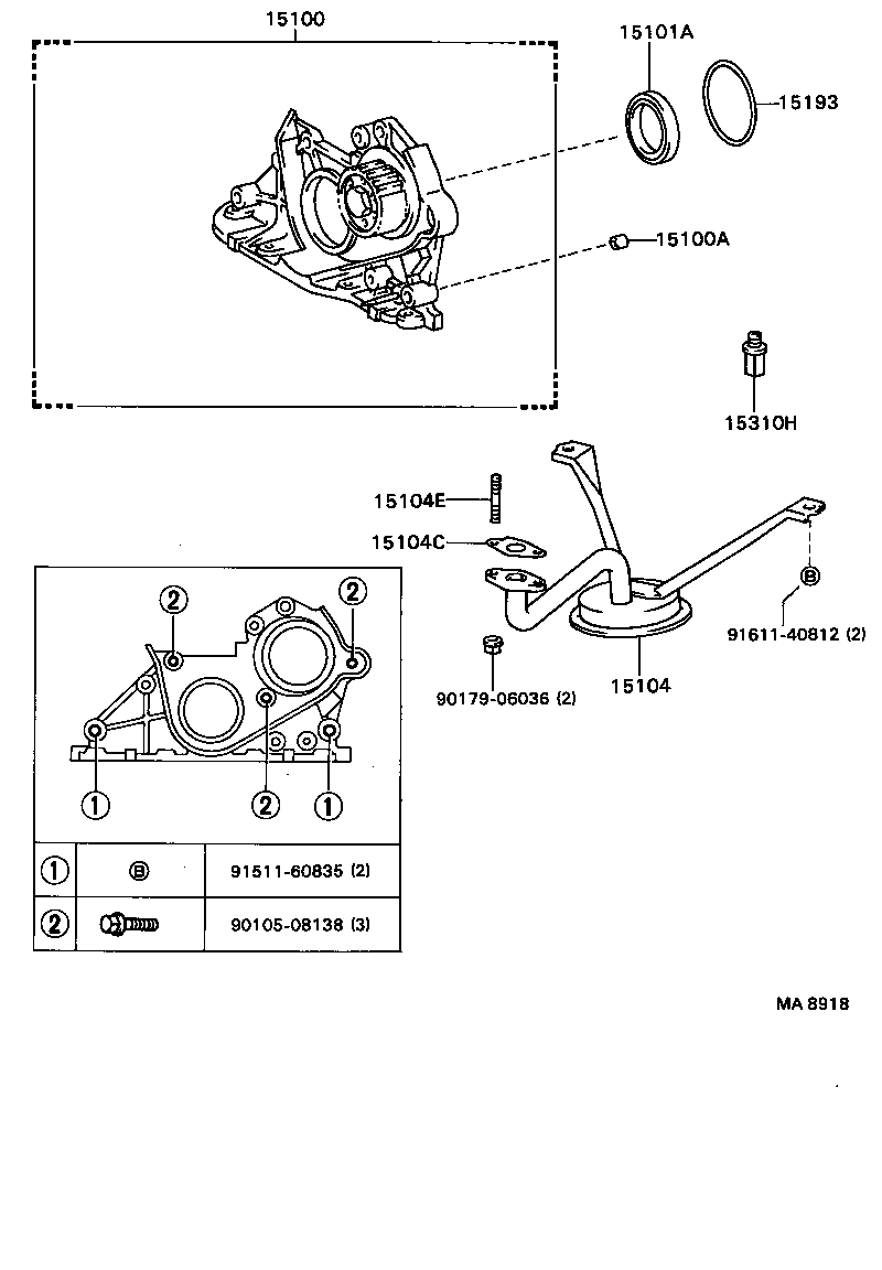 15102-10012 ROTOR SET, OIL PUMP product image
