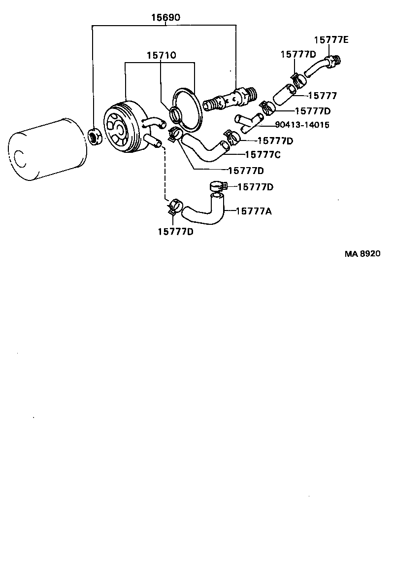 15710-55010 COOLER ASSY, OIL product image