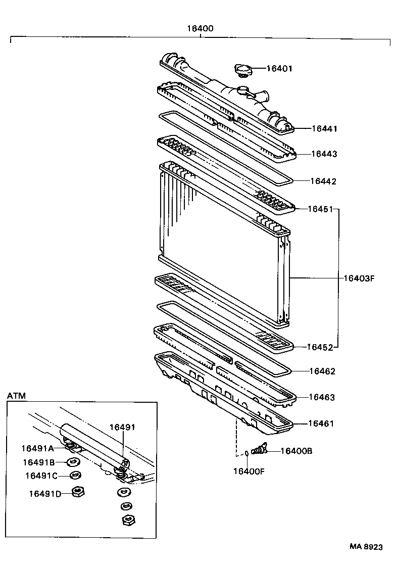 16261-11040 HOSE, WATER BY-PASS product image