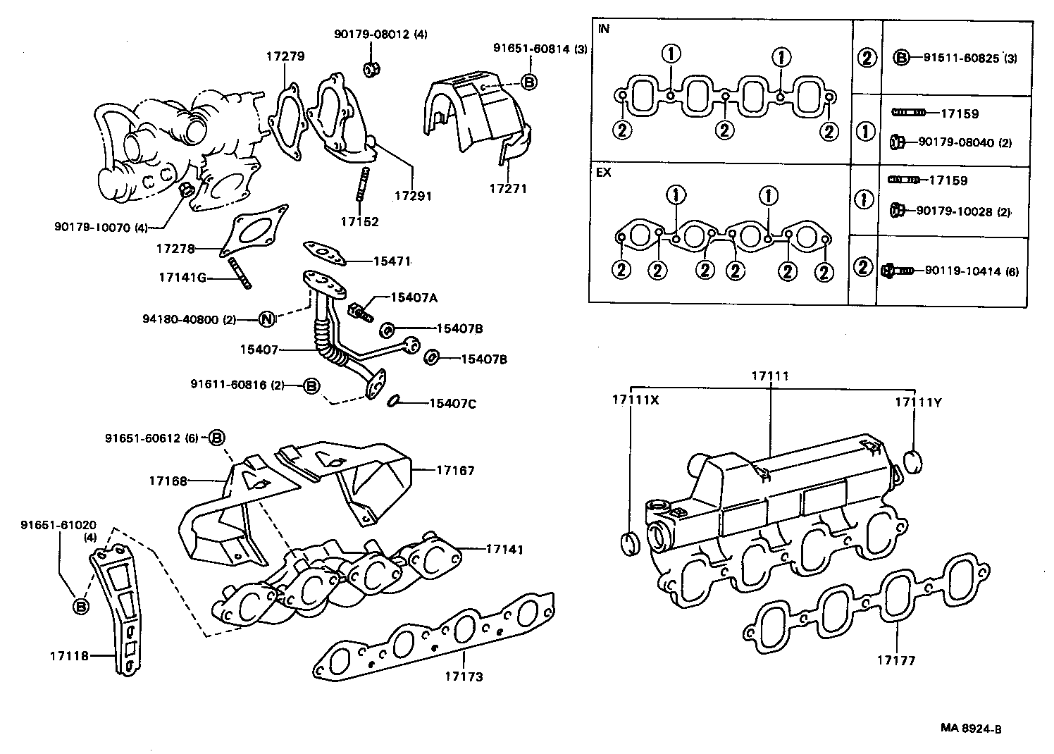 17107-11050 INSULATOR, EXHAUST MANIFOLD HEAT, NO.1 product image