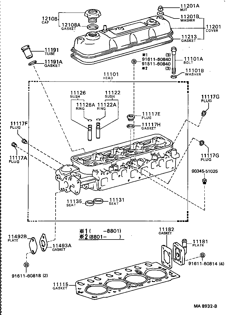 11101-71030 HEAD SUB-ASSY, CYLINDER product image