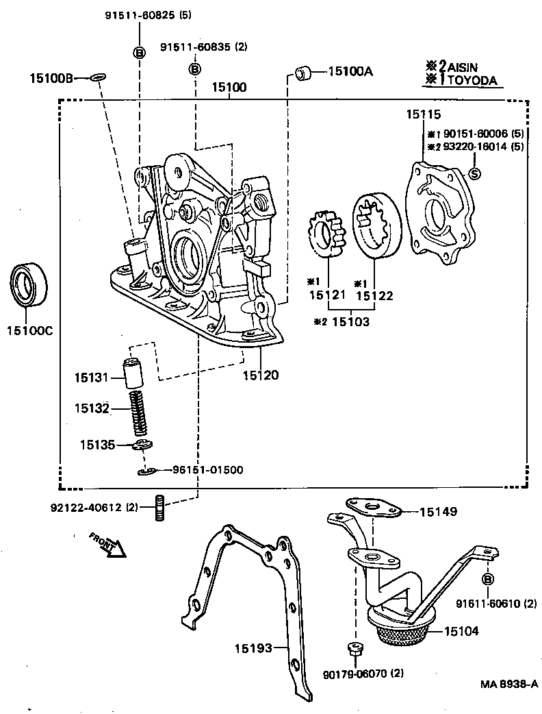 15102-64010 ROTOR SET, OIL PUMP product image