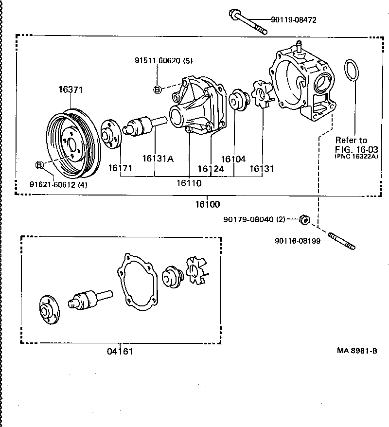 16100-55010 PUMP ASSY, ENGINE WATER product image