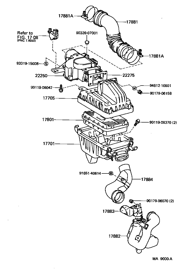 17801-01020 ELEMENT SUB-ASSY, AIR CLEANER FILTER product image