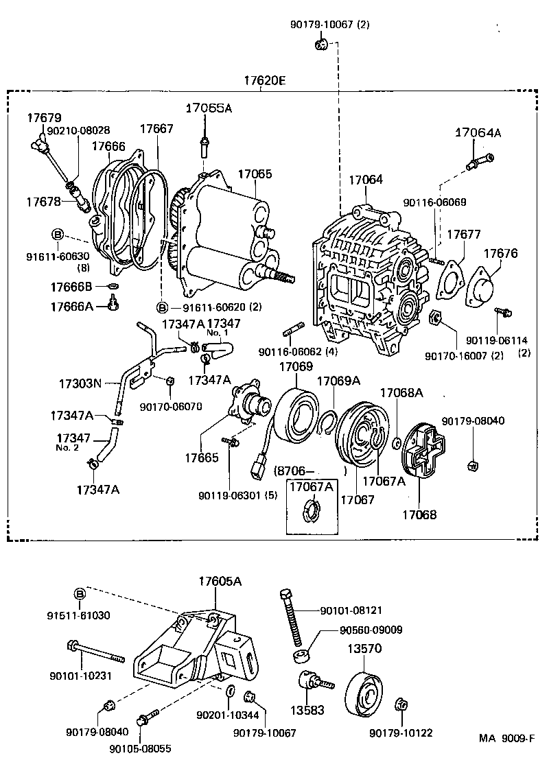 90116-08254 BOLT, STUD(FOR MANIFOLD TO CYLINDER HEAD) product image