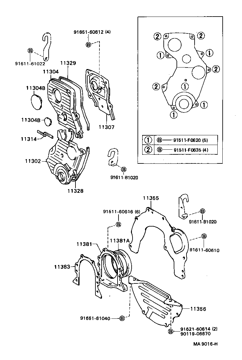 11319-62020 GASKET, TIMING CHAIN NO.2 COVER product image