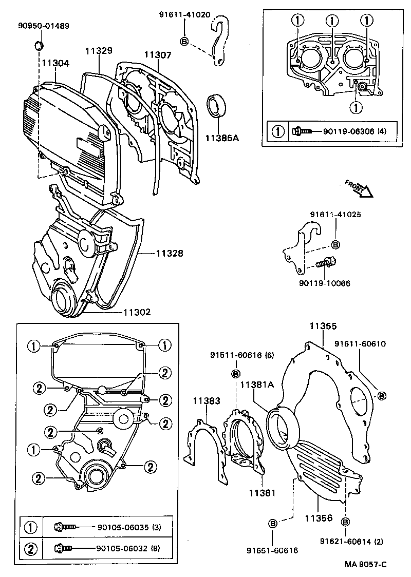 11303-62010 COVER, TIMING CHAIN OR BELT, NO.2 product image