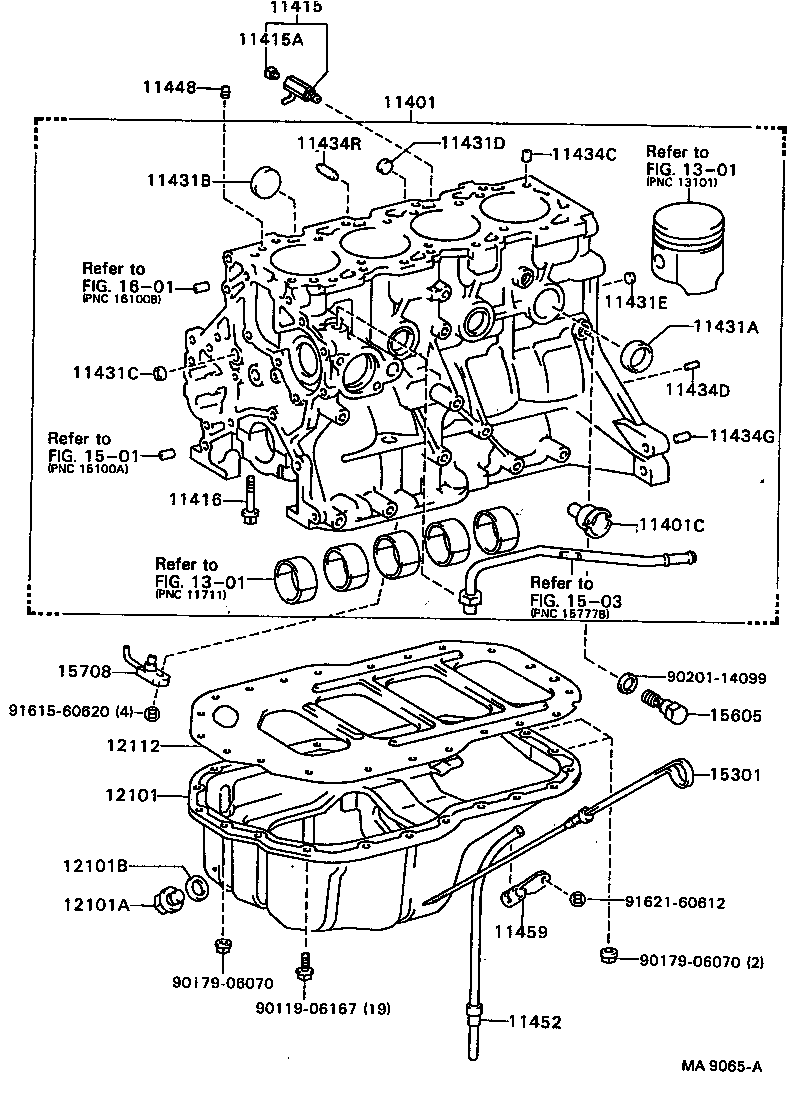 11401-69285 BLOCK SUB-ASSY, CYLINDER product image