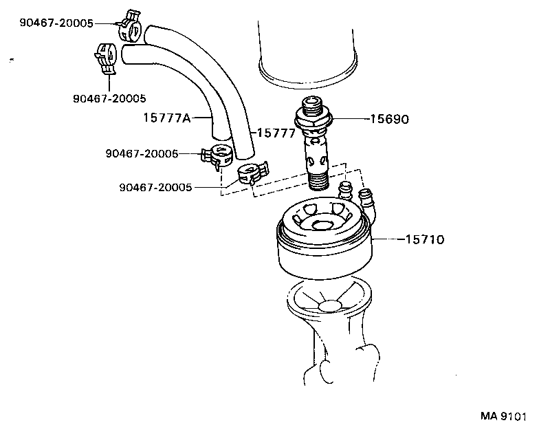 15710-78020 COOLER ASSY, OIL product image