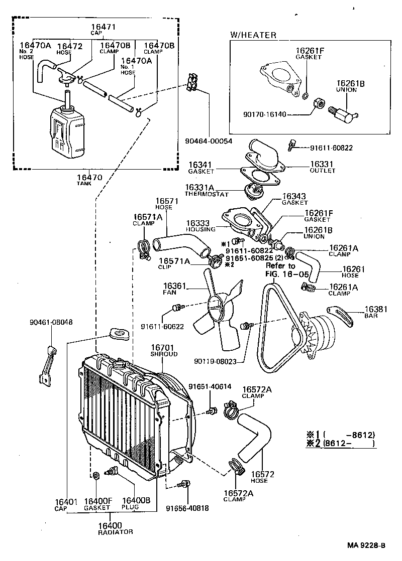 16261-22010 HOSE, WATER BY-PASS product image