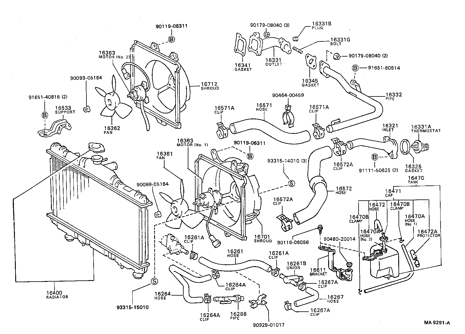 16282-62010 HOSE, WATER BY-PASS, NO.5 product image