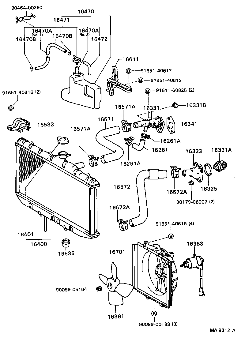 16282-62010 HOSE, WATER BY-PASS, NO.5 product image