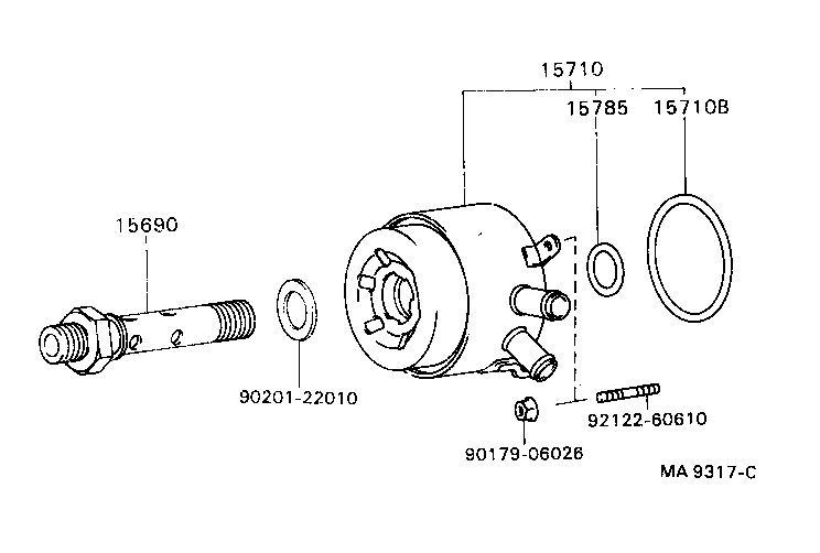 15710-62011 COOLER ASSY, OIL product image