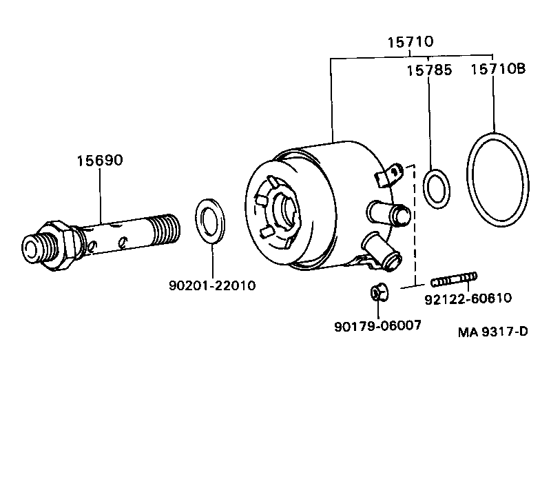 15710-15010 COOLER ASSY, OIL product image